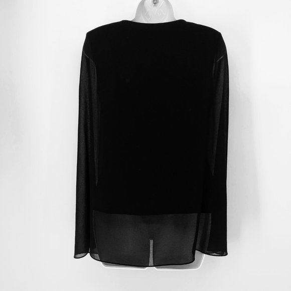 Marciano Guess Lael Cadi Cape Black Top Blouse - Picture 6 of 8